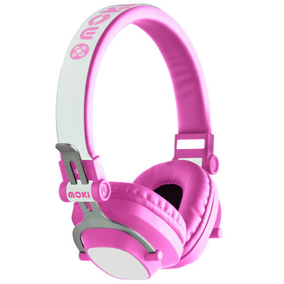 Moki Exo Wireless Bluetooth Headphones for Kids - Pink